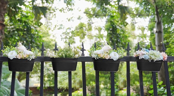 Dahey 10.5 Inch Metal Iron Hanging Flower Pots - Image 2