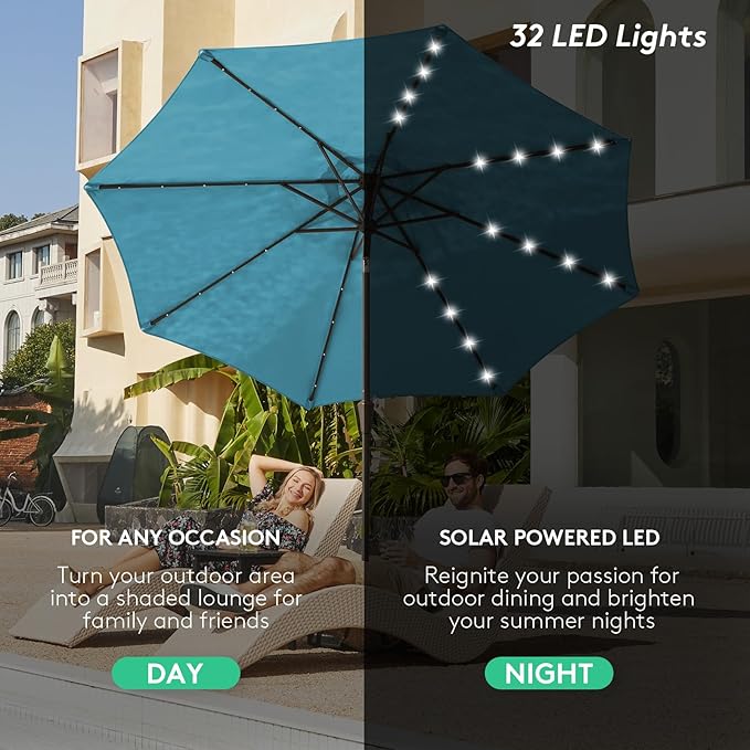 JEAREY 9FT Outdoor Patio Umbrella - Image 3