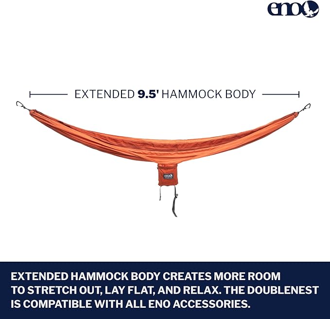 ENO, Eagles Nest Outfitters DoubleNest Lightweight Camping Hammock, 1 to 2 - Image 2
