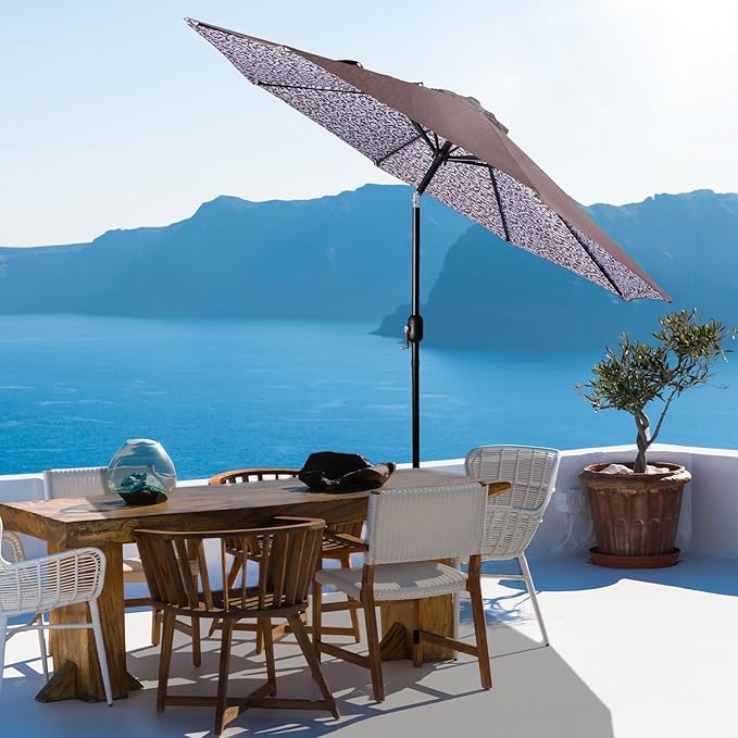Backyard Expressions 9 ft. Patio Umbrella, Market Table Umbrella w/Tilt and - Image 7