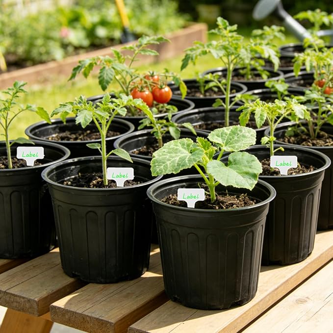 50-Pack 2.5 Gallon Flexible Plastic Plant Pots, Thickened Soft Seed Starting - Image 2