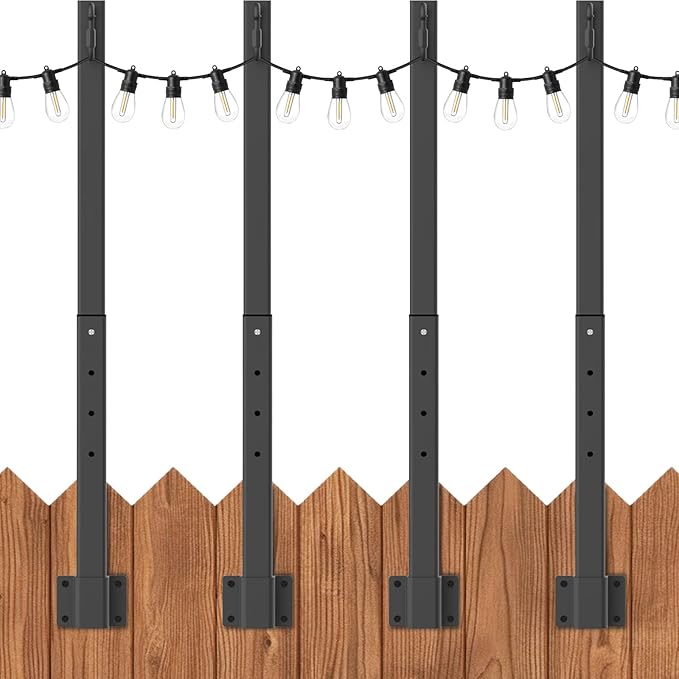 AILBTON 4 Pack 2.8Ft String Light Poles, Light Poles by AILBTON