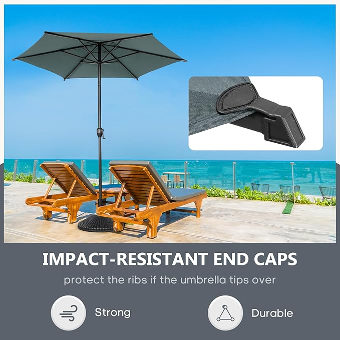 Abba Patio 7.5FT Lyon Outdoor Patio Umbrella Outdoor Table Umbrella - Image 4