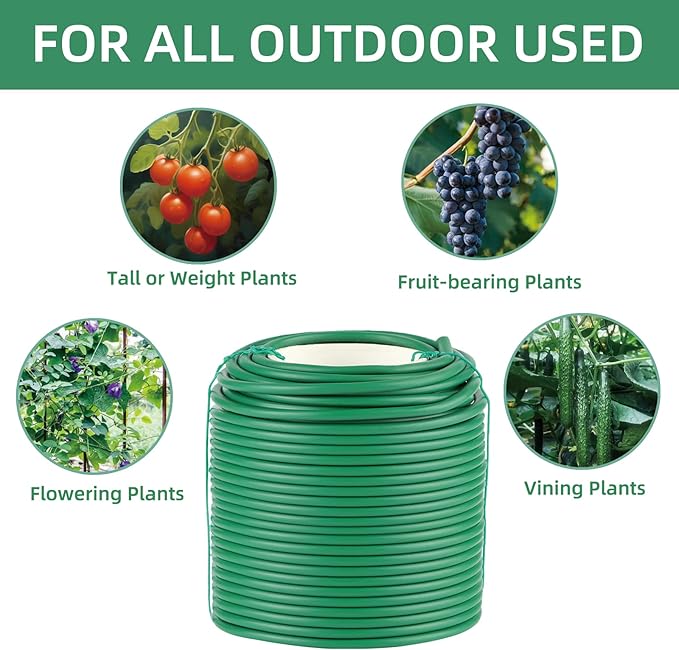 Soft Plant Ties, 164ft Garden Wire, 3.5mm Flexible Garden Ties - Image 6