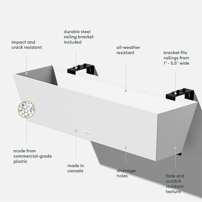 Veradek Pure Series Railing Planter - Image 3