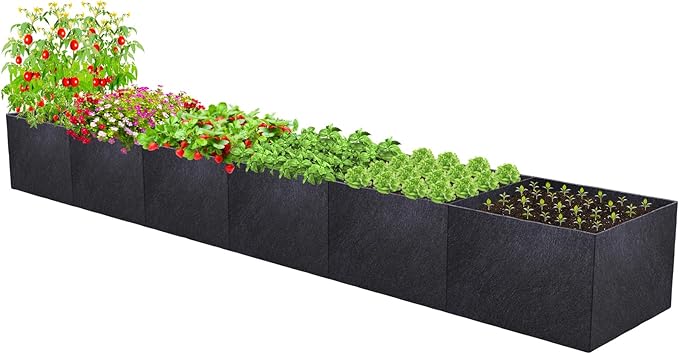 POILKMNI 12x2x1ft Fabric Raised Garden Bed - Image 9