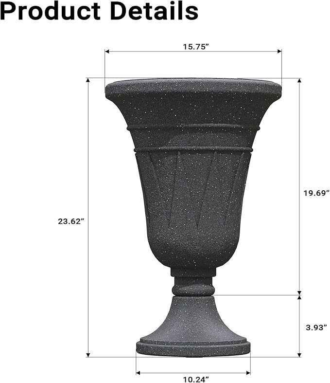 23" Tall Planters for Outdoor Plants Set of 2, Planter - Image 2