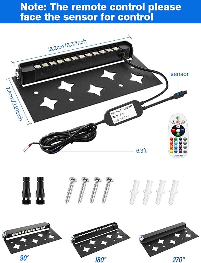 5W RGB Retaining Wall Lights 7 inch LED Hardscape Lighting Color Changing Low - Image 7