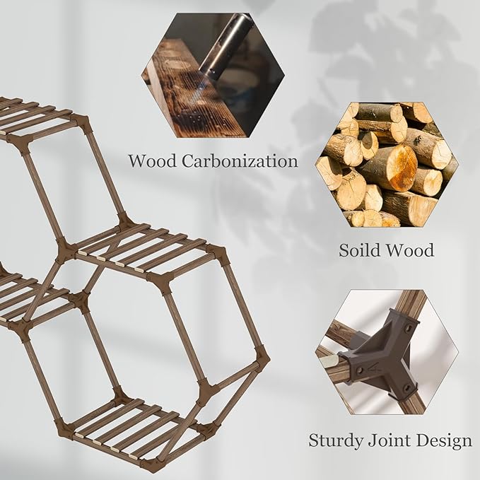 Tikea Plant Stand Indoor Hexagonal Plant Stand - Image 5