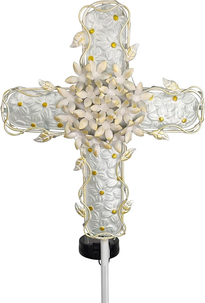 38Inch Solar Cross Garden Lights Outdoor Decorative - Image 7