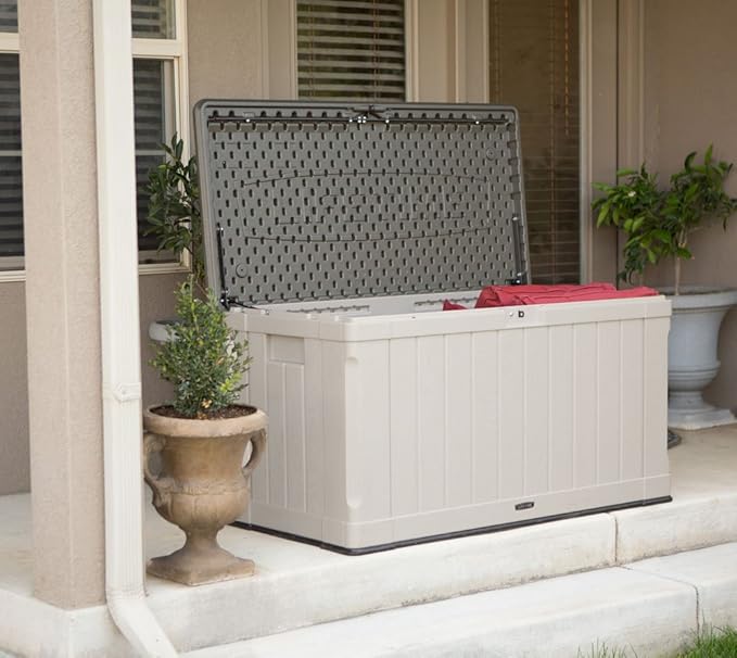 LIFETIME 60186 Heavy-Duty Outdoor Storage Deck Box, 116 Gallon, Desert - Image 6