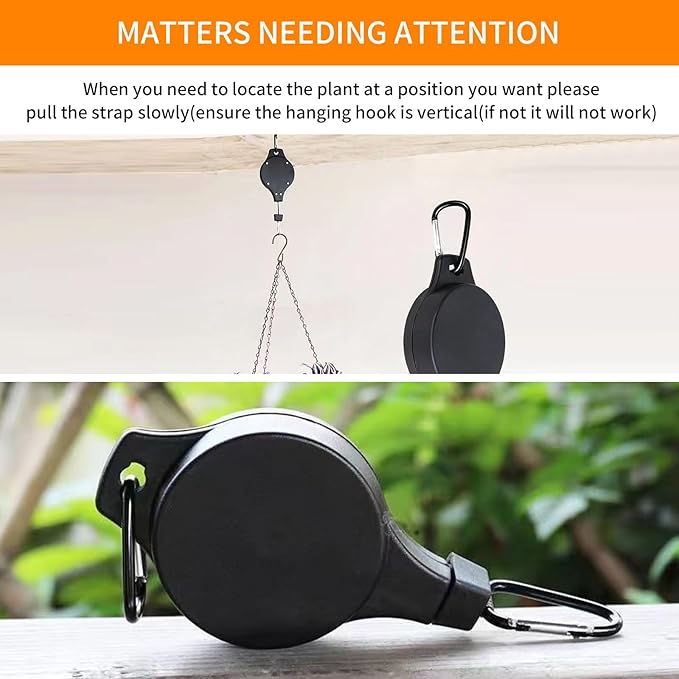 6PCS Retractable Hanging Plant Pulley Hook - Image 6