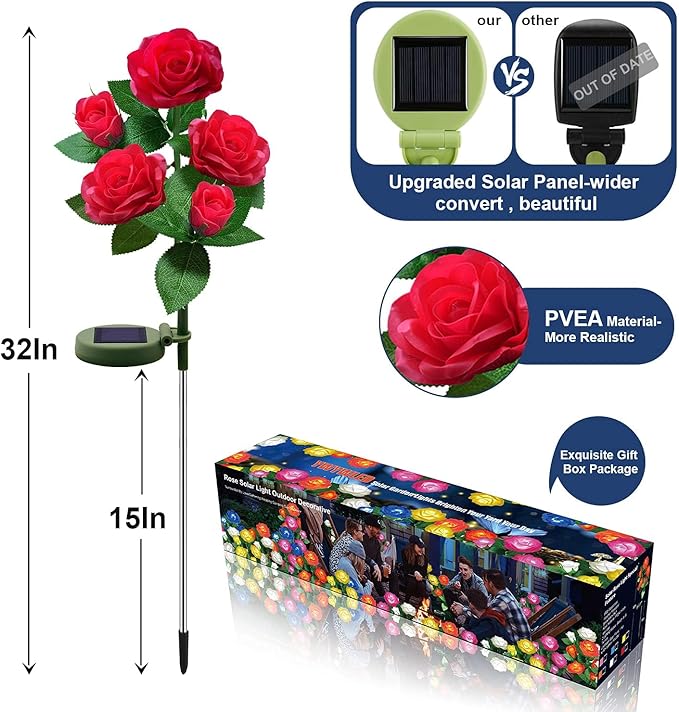 Solar Flower Lights Outdoor - Image 3