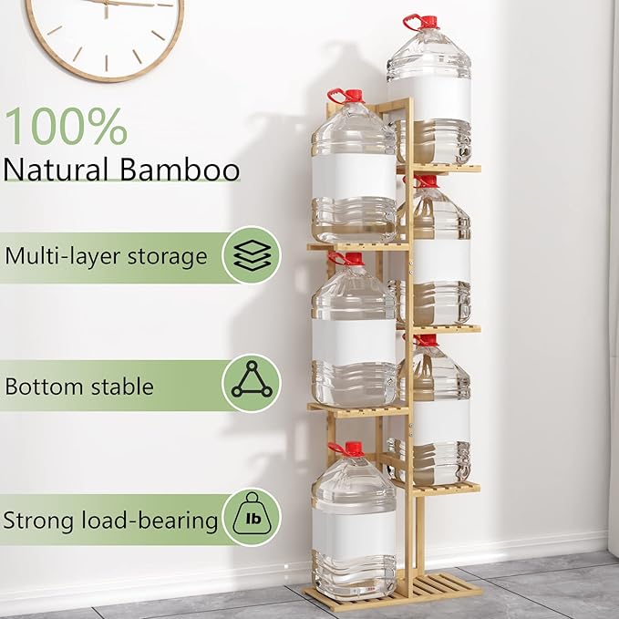 Laiensia Bamboo Plant Stand Rack 6 Tier, Indoor&Outdoor Planter Display Shelves - Image 7