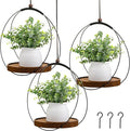 3 Pack Hanging Planters for Indoor Black Plant Hanger by Threehoney