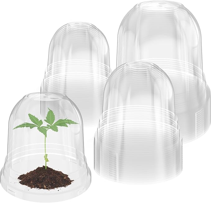 36 Packs 5/4/3.5 Inch Clear Plant Pot Humidity Domes, Transparent Seedling by Bluepro