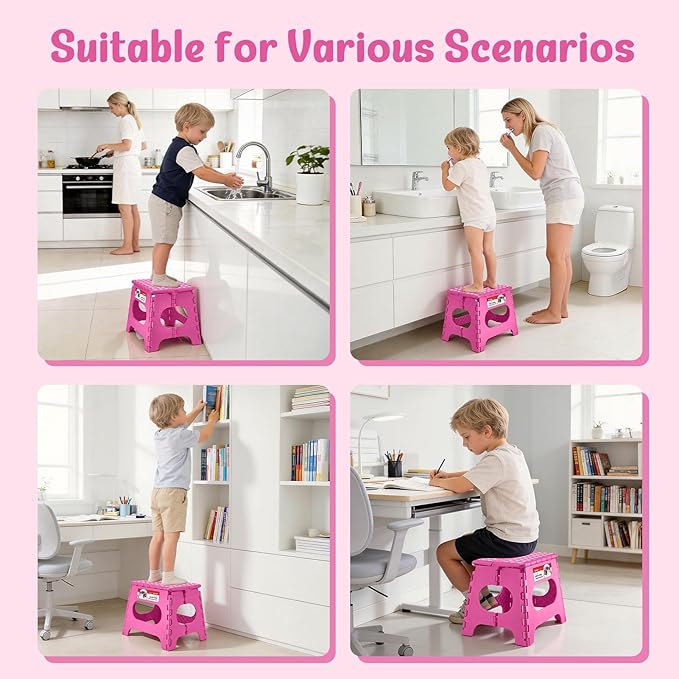 ACSTEP Folding Step Stool 11 Inch, Sturdy Plastic Foldable Step Stool - Image 5