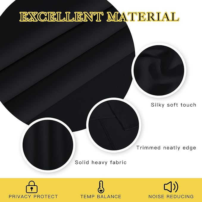 NICETOWN Black Out 144 inch Curtain - Image 5