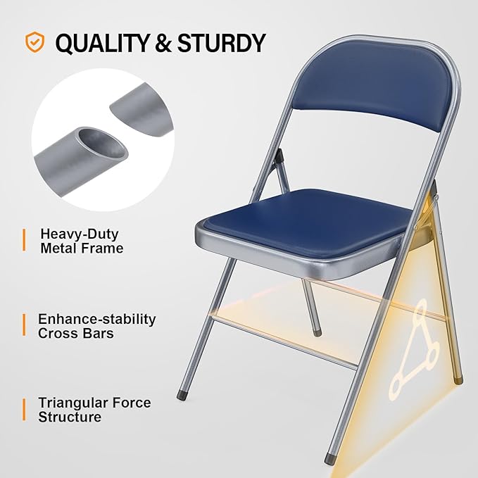 VINGLI 10 Pack Folding Chairs - Image 4