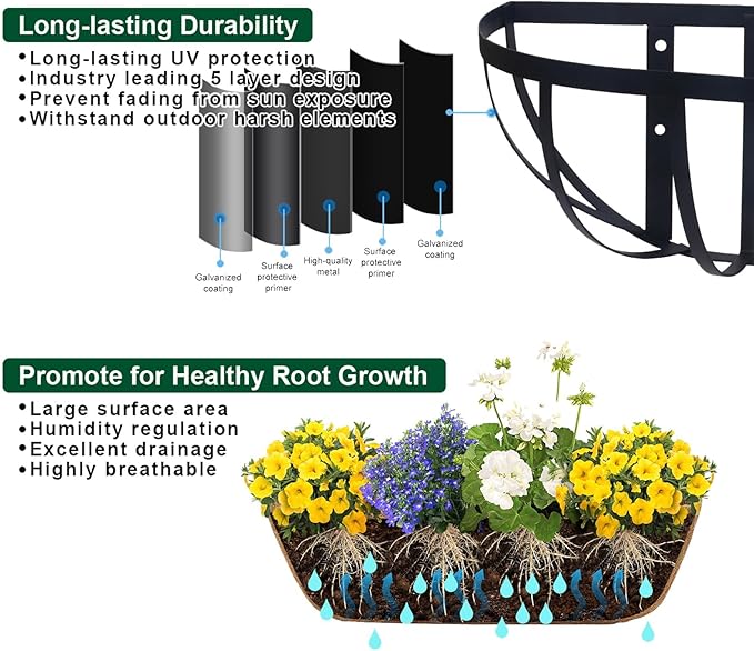 36'' Window Box Railing Planter - Image 7