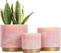 Gepege Pink Indoor Plant Pots for Plants, Ceramic Planter by Gepege