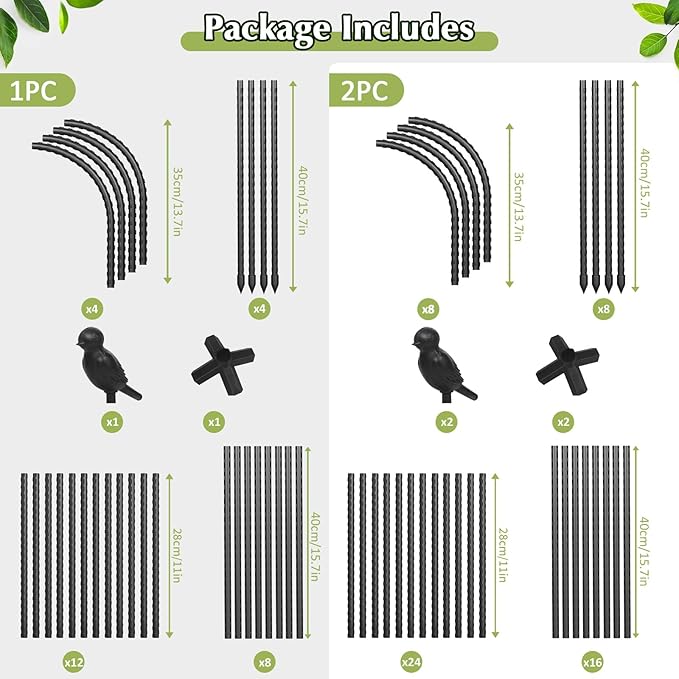 Square Tomato Cages for Garden, 6.2 FT Cucumber Trellis for Flowers, Rustproof - Image 6