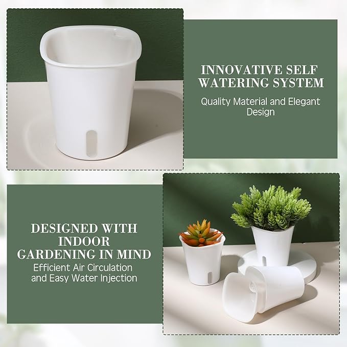 20 Pcs 3 Inch Self Watering Pots Self Watering Planters - Image 4