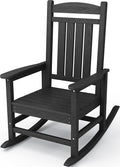 KINGYES Outdoor Rocking Chairs, HDPE All-Weather Patio Rocking Chairs High Back by KINGYES