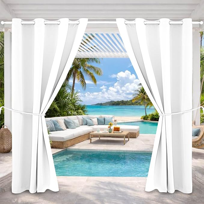 Waterproof Outdoor Curtain W52 x L84 by DivaenCamino