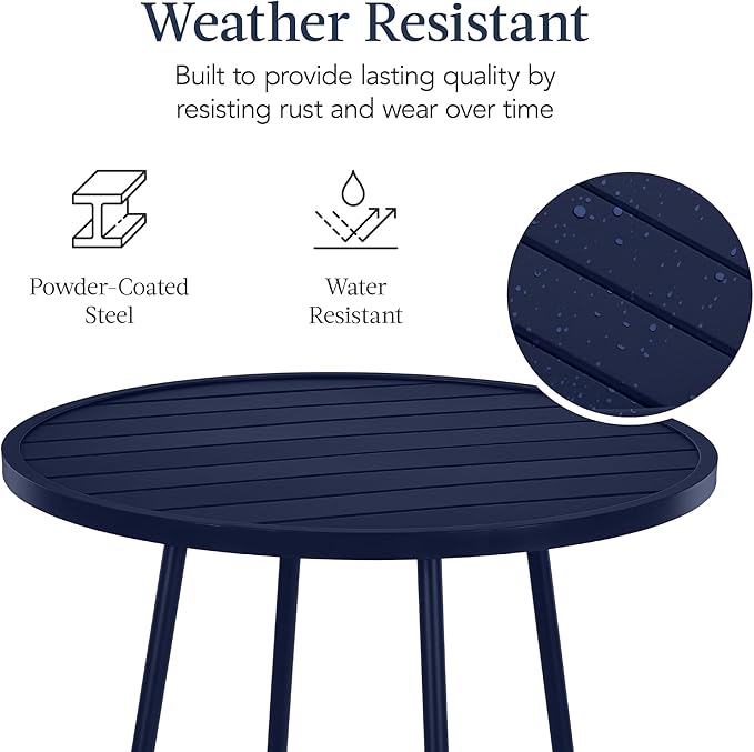 Best Choice Products 3-Piece Patio Dining Set, Bar Height, Outdoor Bistro Set - Image 5