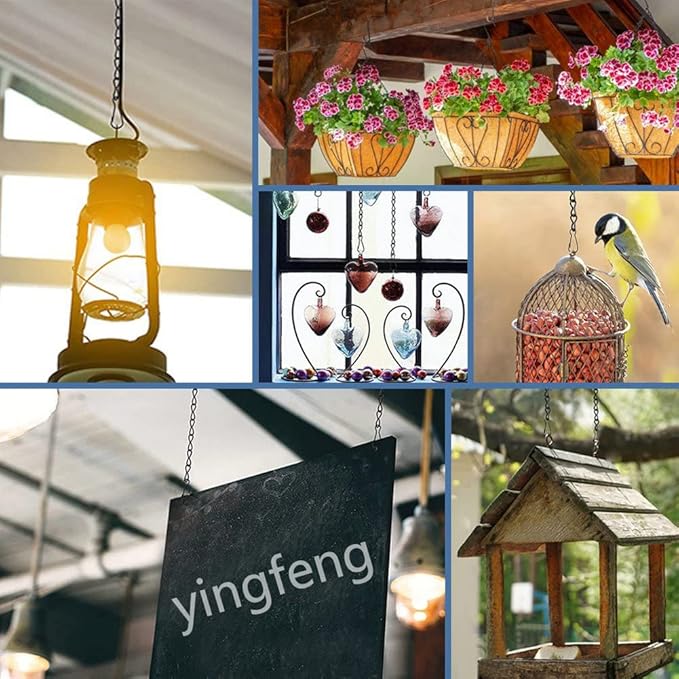 YINGFENG 4 Pack 35 Inches Hanging Chains Black, Garden Plant Hangers, - Image 2