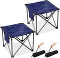 FUNDANGO Folding Camping Stool, 2 Pack 18.1 Inch Oversized Foot Stools 400 Lbs by FUNDANGO