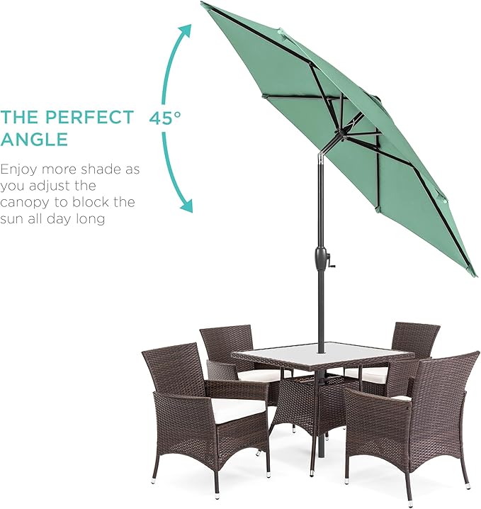 Best Choice Products 7.5ft Heavy-Duty Round Outdoor Market Table Patio Umbrella - Image 2