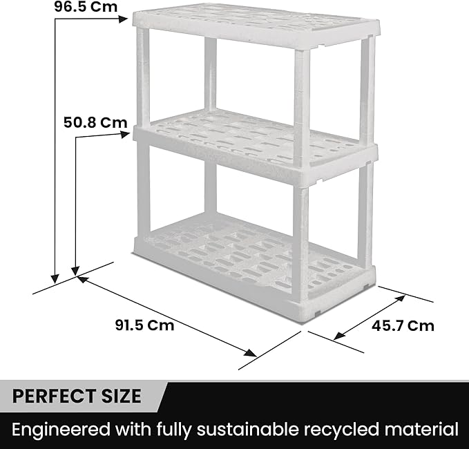 Oskar Heavy Duty Plastic Storage Shelves- - Image 3