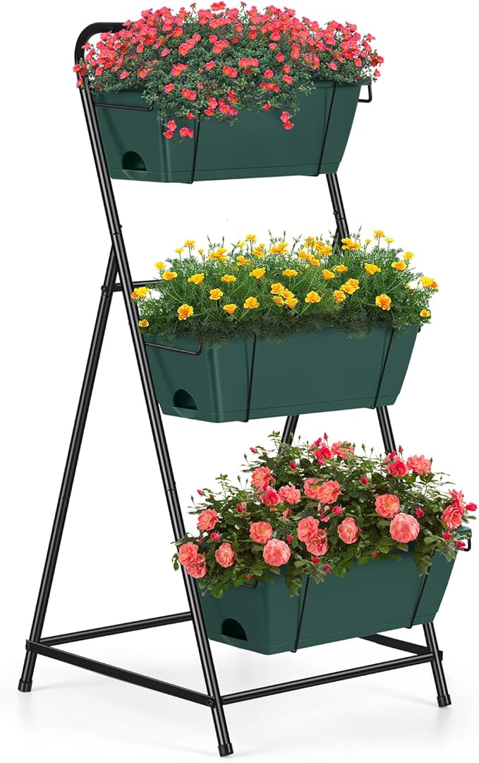 Vertical Raised Garden Bed 3 Tier Garden Planter Standing Planter Box Herb by BTY