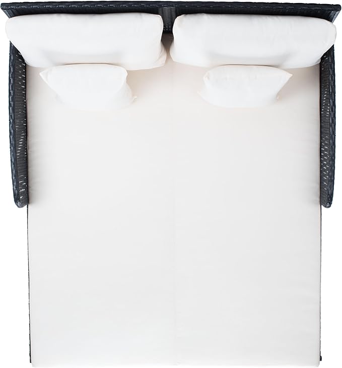 Safavieh PAT7500A Outdoor Collection Cadeo Black and White Cushion Daybed - Image 5