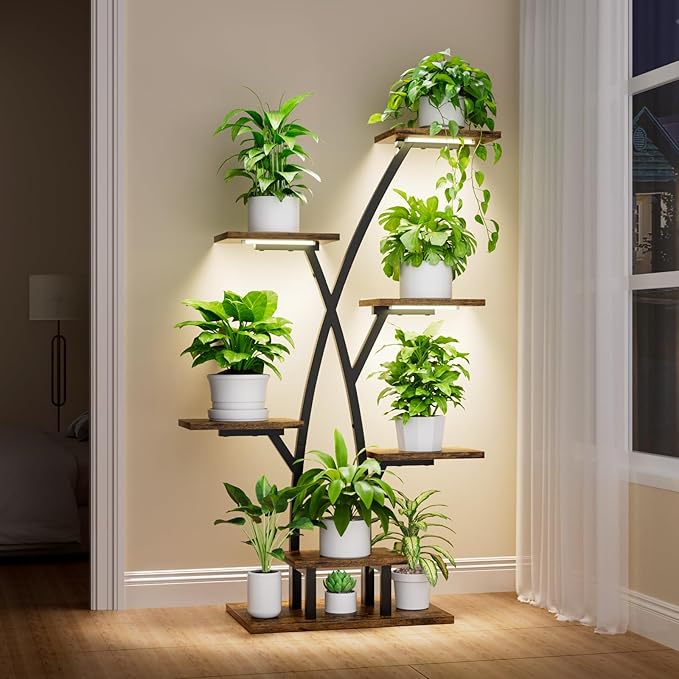 Plant Stand With Grow Lights by EVAWOO