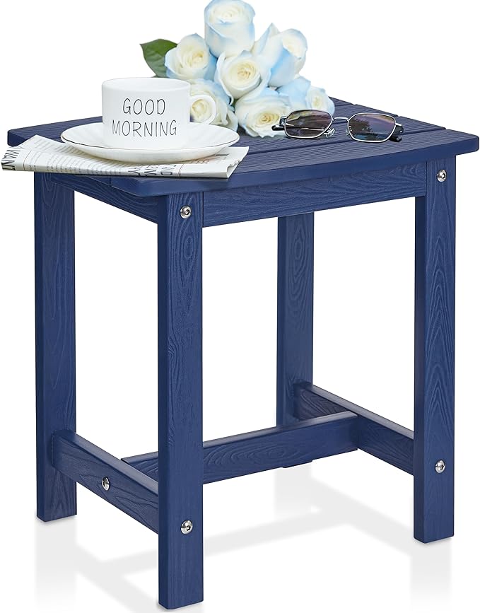 Y&M Outdoor Side Table, HIPS Adirondack Small Single Table, Waterproof Square by YM