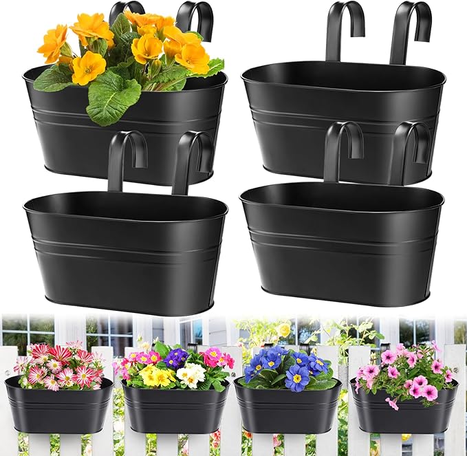 MADHOLLY Railing Planter with Drainage Holes by MADHOLLY