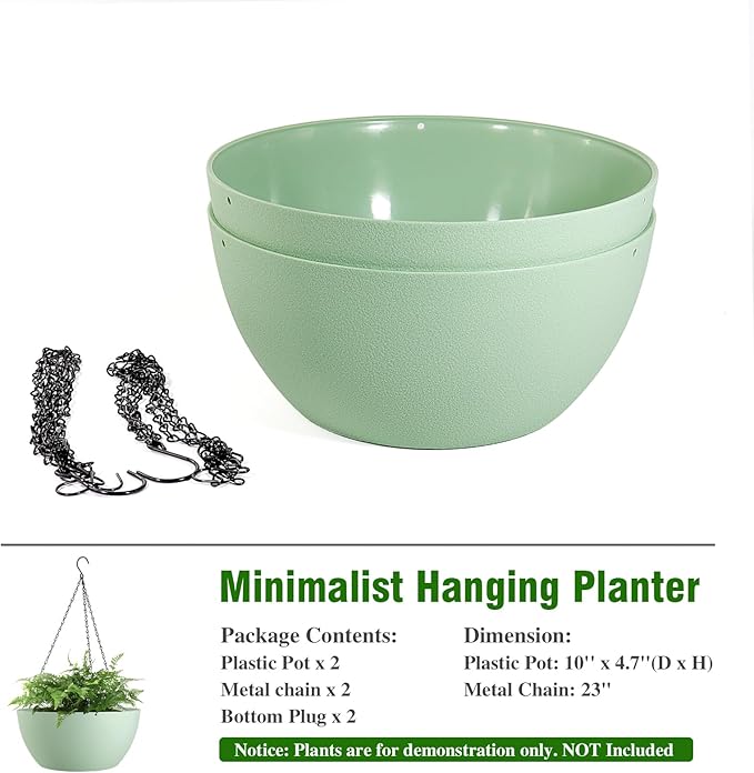 10 inch Hanging Planters for Outdoor Indoor Plants - Image 4