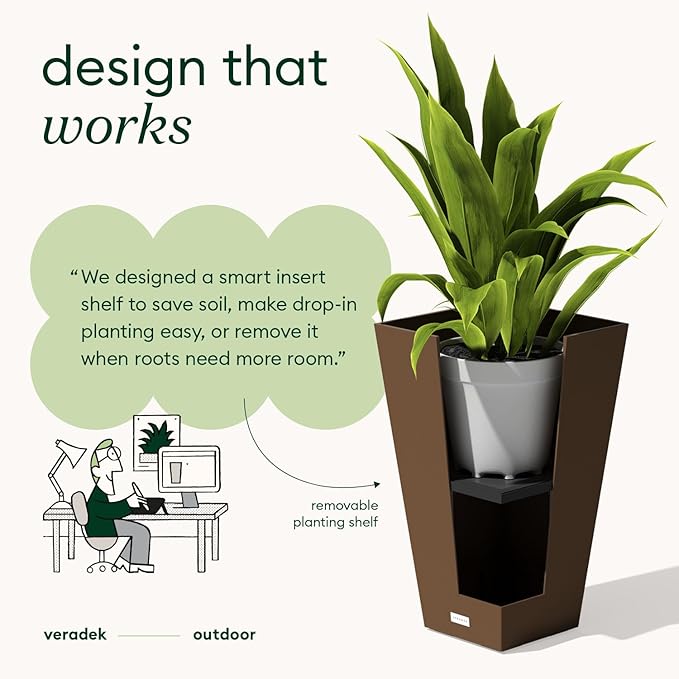 Veradek V-Resin Indoor/Outdoor Taper Planter - Image 8