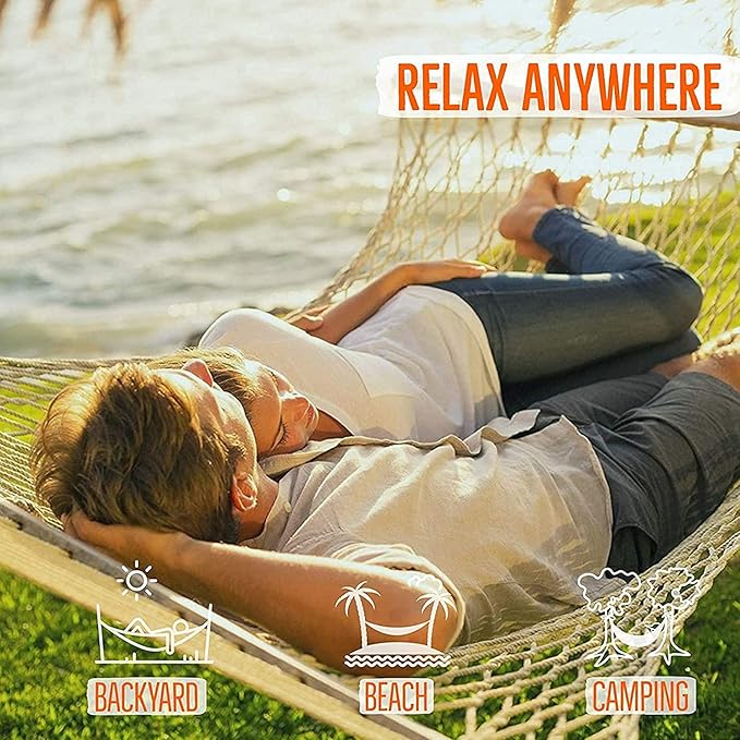 Castaway Living 13 ft. Double Traditional Hand Woven Oatmeal Polyester Rope - Image 2