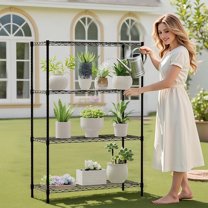 BestOffice | 4-Tier Wire Storage Shelves | 36x14x54 | Black | - Image 6