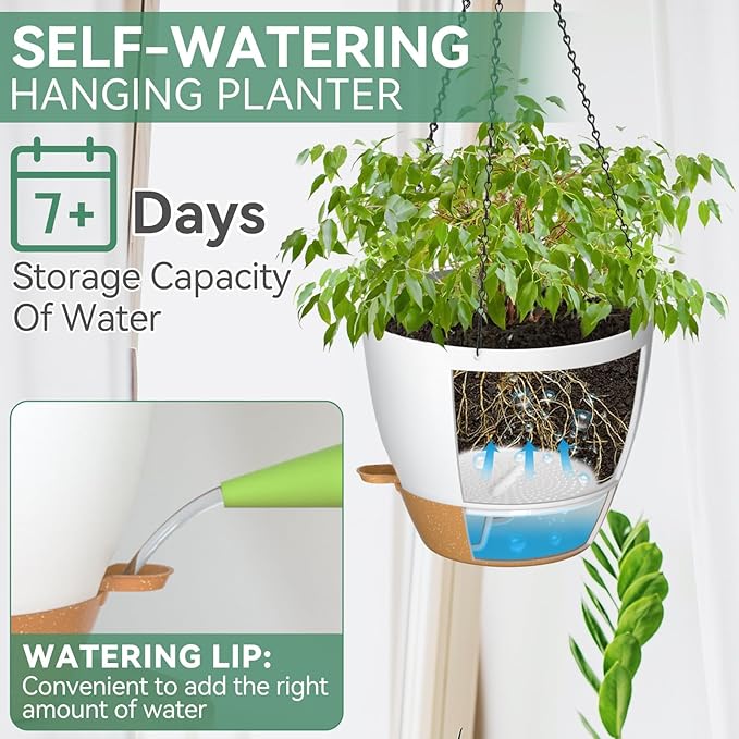 ZMTECH 12 Inch Hanging Planters - Image 9