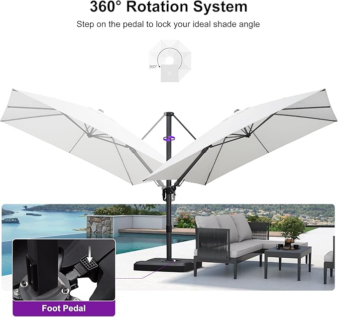 PURPLE LEAF 9.8' X 9.8' Patio Umbrella - Image 7