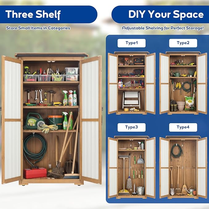 Storage Cabinet Outdoor Garage Cabinets - Image 6