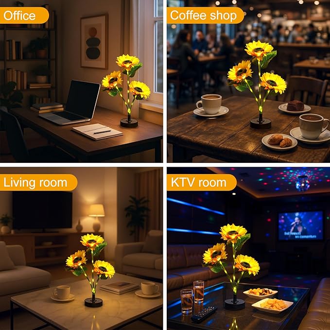 Upgraded Solar Sunflower Lights, 40-Hour Runtime - Image 2