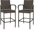 SUPER DEAL Upgraded Wicker Bar Stool Chairs Outdoor Backyard Rattan Chair by Superdeal