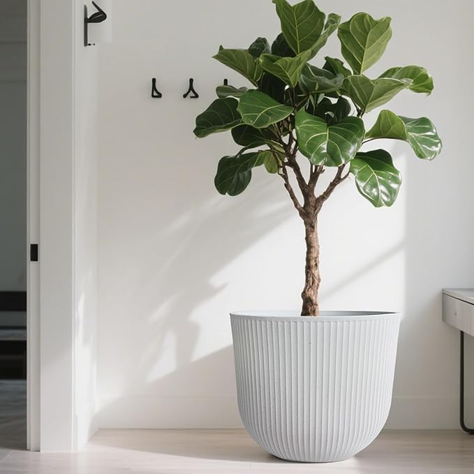 WORTH Garden Round Large Planter Pot Set of 2-17.5" Dia x 15.5" H - Image 6