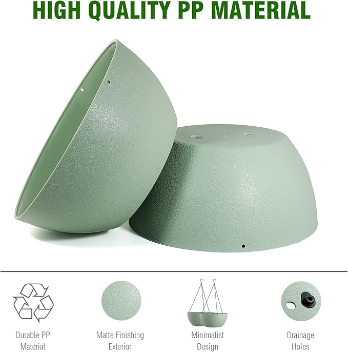 13 inch Large Hanging Planters Plant Pots - Image 3